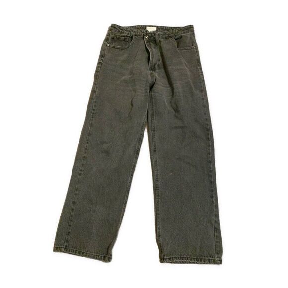 Forever 21 Womens Solid Black High Rise Wide Leg Jeans Denim 29 - Picture 1 of 4